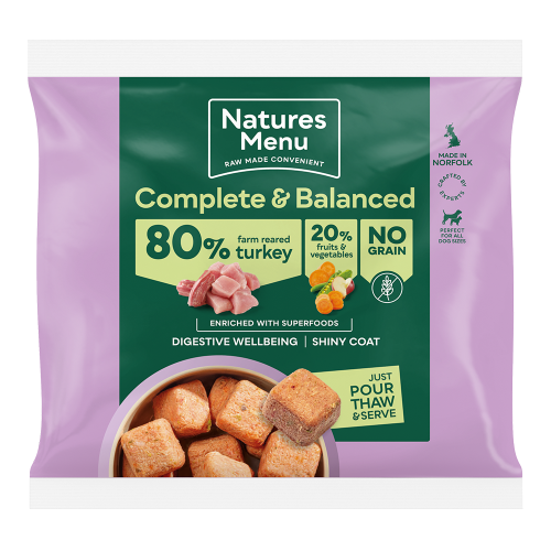 Natures Menu Complete & Balanced 80/20 Turkey With Superfoods 1Kg